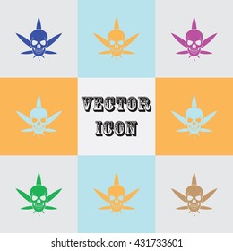 Cannabis Skull Vector icon