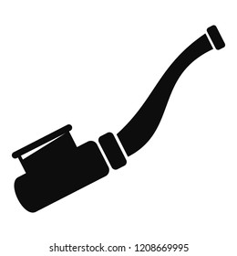 Cannabis smoking pipe icon. Simple illustration of cannabis smoking pipe vector icon for web design isolated on white background