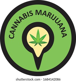 Cannabis Store Logo Vector Design
