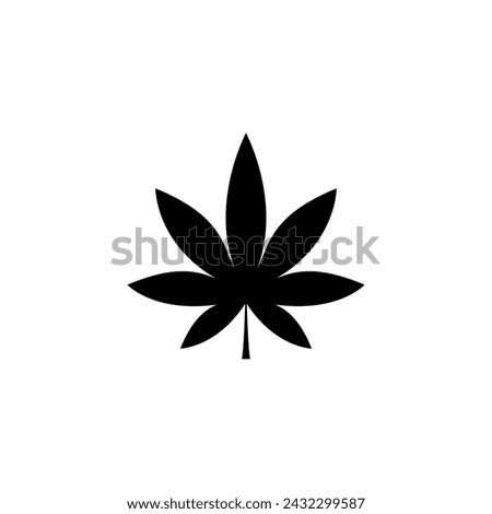 Cannabis symbol vector. CBD icon or sign. Medicine marijuana