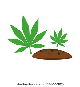 cannabis tasty choco cookie vector illustration EPS10
