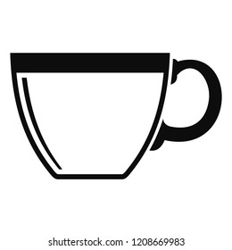 Cannabis tea cup icon. Simple illustration of cannabis tea cup vector icon for web design isolated on white background
