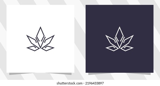 Cannabis Tech Logo Design Template