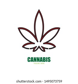 Cannabis Therapy Medical Health Logo Stock Vector (royalty Free) 1495073756