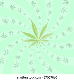 Cannabis torsion pattern, vector illustration
