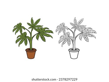 Cannabis Tree Illustration vector eps format , suitable for your design needs, logo, illustration, animation, etc.