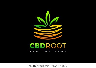 Cannabis Tree Root Logo Design, CBD Logo, Cannabis Root Logo, Gesundheit und Medizin Logo, pharmazeutisches Labor, Wissenschaft und Bio Medizin Labor, grüne Natur Vektor Symbol Silhouette Illustration