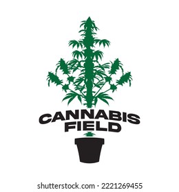 Cannabis Tree vector illustration, perfect for vape liquid company logo design