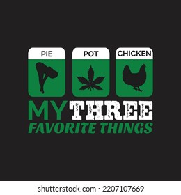 Archivo vector de diseño de camiseta para tipografía de cannabis