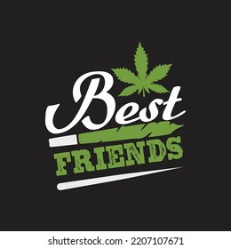 Cannabis Typografie T-Shirt Design Vectordatei