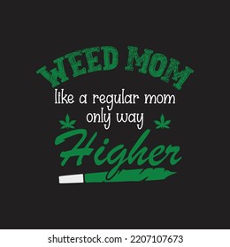 Archivo vector de diseño de camiseta para tipografía de cannabis