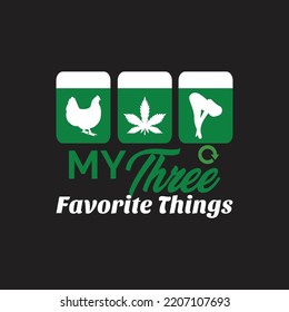 Archivo vector de diseño de camiseta para tipografía de cannabis