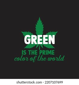 Archivo vector de diseño de camiseta para tipografía de cannabis