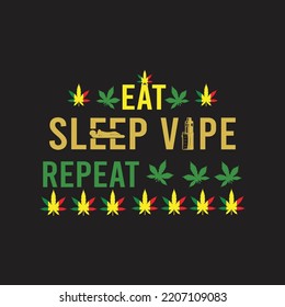 Cannabis Typography T-Shirt Design Vector File