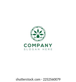 diseño de logotipo de arte vector de cannabis