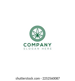 diseño de logotipo de arte vector de cannabis