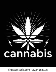 CANNABIS VECTOR CUSTOMISED T-SHIRT DESIGN