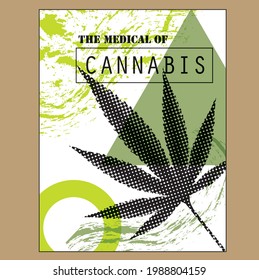 Cannabis Vector dot abstract poster cover magazine