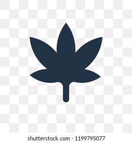 Cannabis vector icon isolated on transparent background, Cannabis transparency concept can be used web and mobile