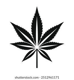 Cannabis-Vektorsymbol. Logo für Cannabisblätter. Medizinisches Marihuana-Blatt einzeln.
