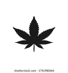 icono del vector de cannabis. Icono vector de la marihuana.