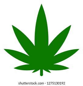 Cannabis vector icon symbol. Flat pictogram is isolated on a white background. Cannabis pictogram designed with simple style.