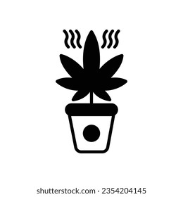 Icono vector de cannabis que puede fácilmente modificar o editar

