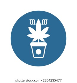 Cannabis vector icon which can easily modify or edit

