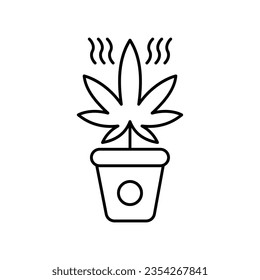 Icono vector de cannabis que puede fácilmente modificar o editar

