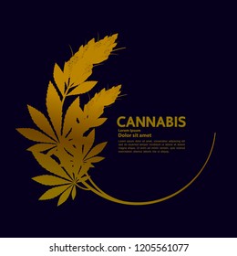 Cannabis vector illustration.