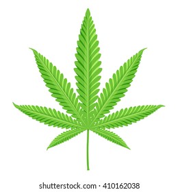 Cannabis vector illustration. Marijuana isolated on a white background