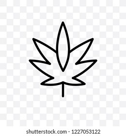Cannabis vector linear icon isolated on transparent background, Cannabis transparency concept can be used for web and mobile