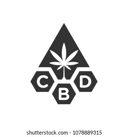 cannabis vector logo. cbd logo.