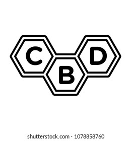 Cannabis Vector Logo. CBD Icon.