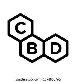 Cannabis Vector Logo. CBD Icon.
