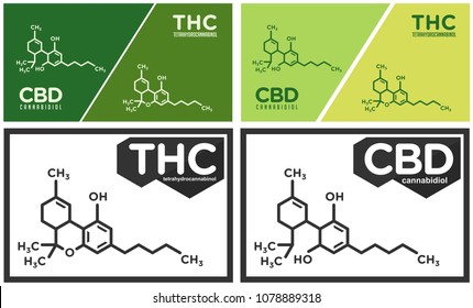 Cannabis Vector Logo. Cbd And Thc.