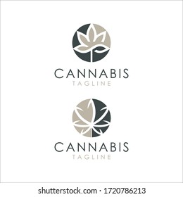 Cannabis-Vektorlogo-Design, moderne Vorlage