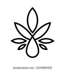 Cannabis Vector Logo Design Template