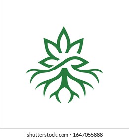 logo del vector de cannabis gráfico abstracto moderno