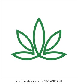logo del vector de cannabis gráfico abstracto moderno