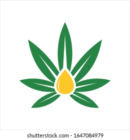 logo del vector de cannabis gráfico abstracto moderno