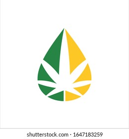 logo del vector de cannabis gráfico abstracto moderno