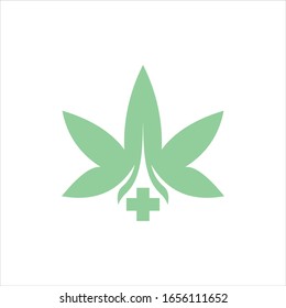 Cannabis-Vektorillustration-Logo