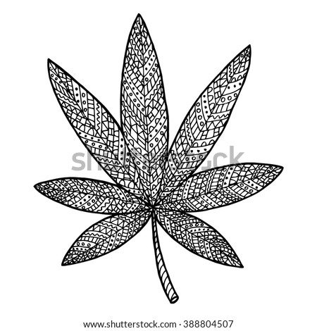 Download Cannabis Vector Narcotic Zen Tangle Doodle Stock Vector ...