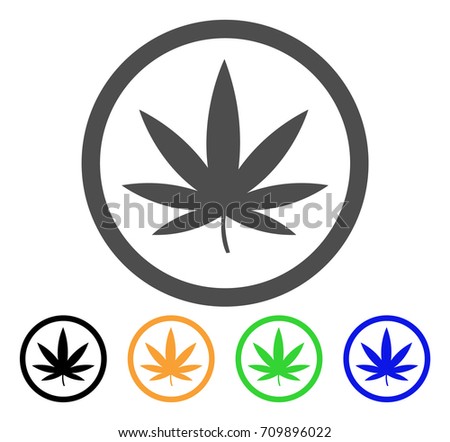 Cannabis vector pictogram. Style is a flat graphic symbol in gray, black, yellow, blue, green color versions. Designed for web and mobile apps.