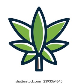 Cannabis Vector Thick Line Filled Dark Colors Icons For Personal And Commercial Use.
