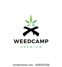Cannabis Camp Logo Vektorsymbol