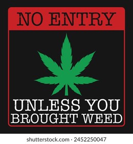Cannabis Weed Camiseta de Vector de marihuana