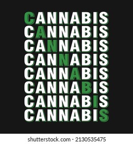 Cannabis Weed Stoner 420 T-Shirt Vector