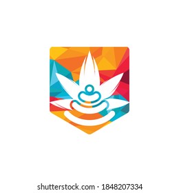 Diseño del logo vectorial de la wifi de cannabis. Símbolo o icono de Hemp y señal.